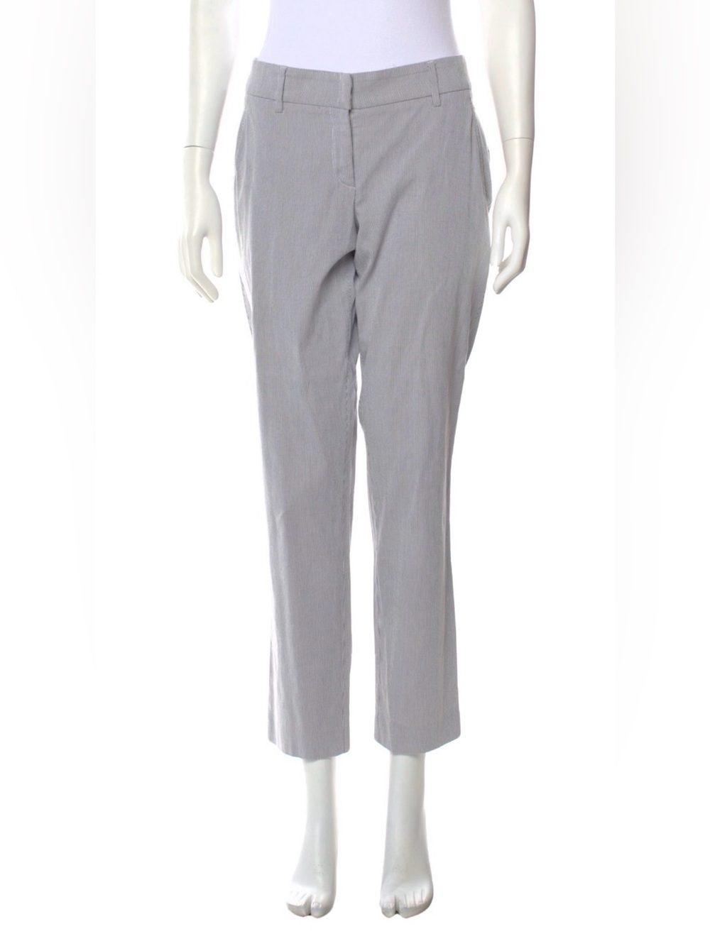 Brunello Cucinelli Light Gray Straight-Leg Corduroy Trousers